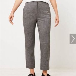 NWT -  Loft - textured slim pants. Size - 14 Color - Gray multi